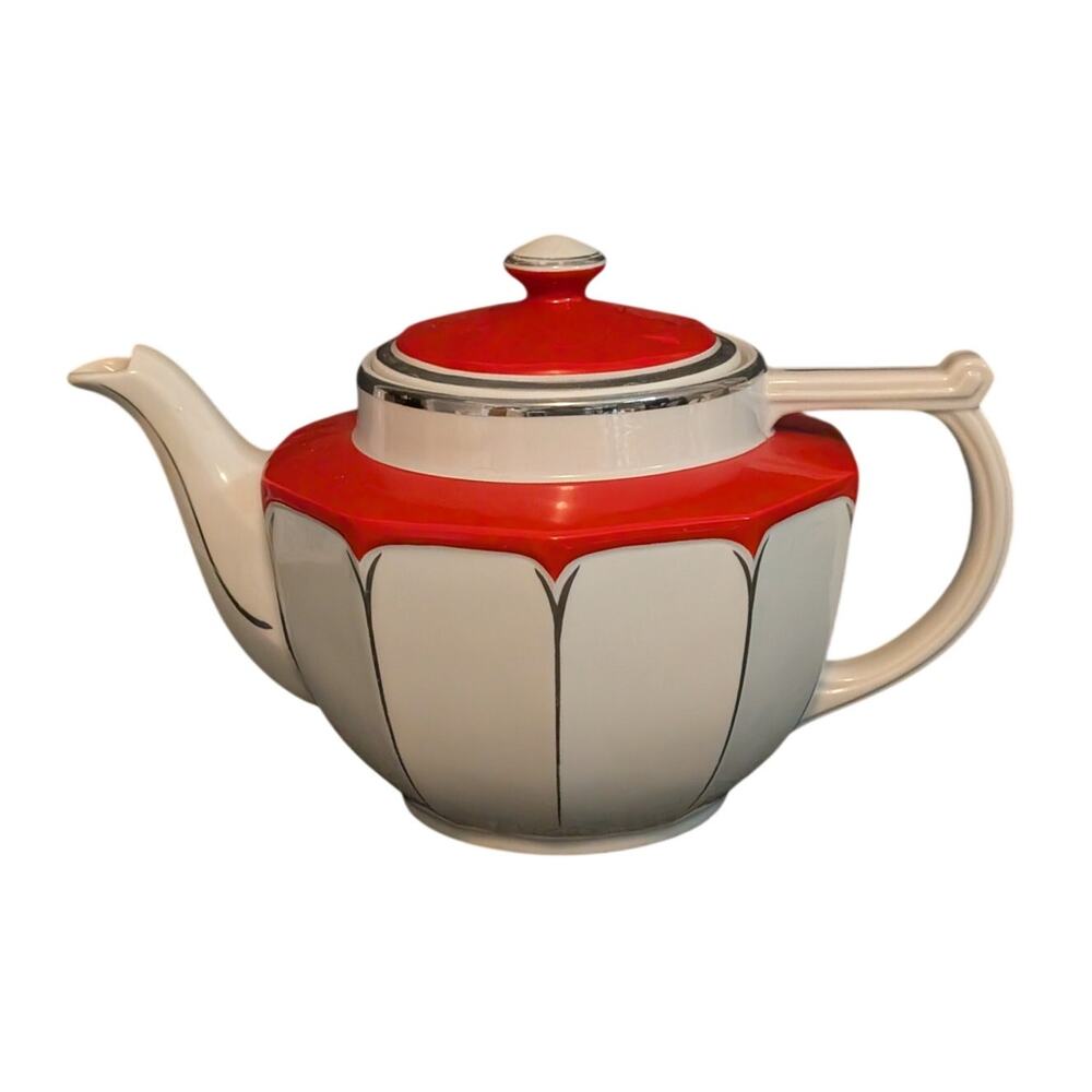 Vtg Mid Century Modern Hall's Superior Quality Kitchenware Teapot Made in USA